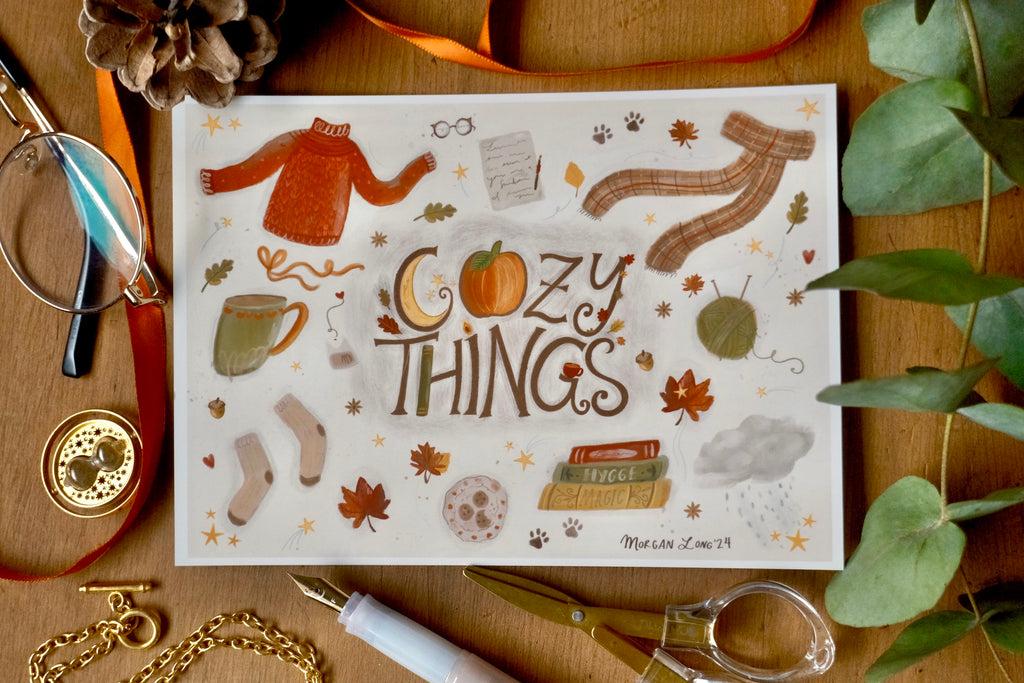 Cozy Things Postcard