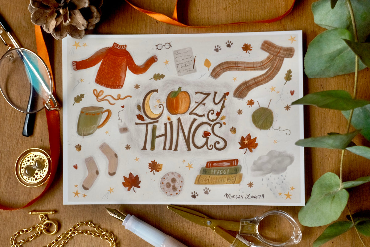Cozy Things Postcard