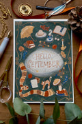 Hello September Postcard