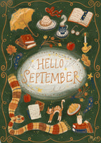 Hello September Postcard